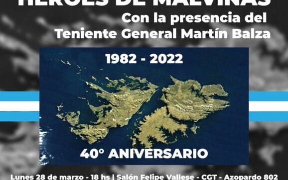 Homenaje a los caídos en la guerra de Malvinas en CGT