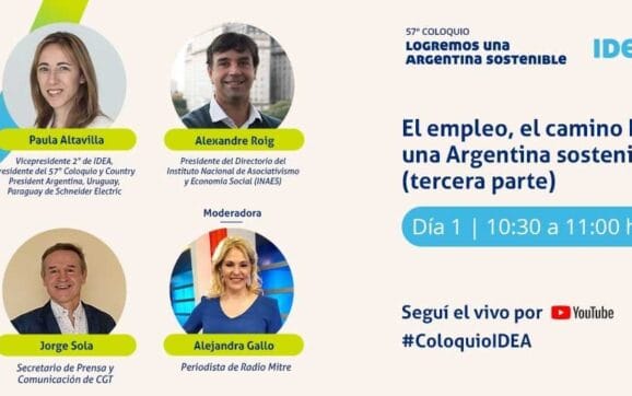 La CGT participará de un panel sobre Empleo en el 57º Coloquio de IDEA